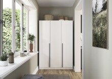Drehtürenschrank >Alba< in alpinweiß, Holzwerkstoff - 136x197x54cm (BxHxT)