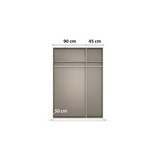 Drehtürenschrank >Alba< in alpinweiß, Holzwerkstoff - 136x197x54cm (BxHxT)