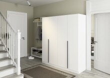 Drehtürenschrank >Alba< in alpinweiß, Holzwerkstoff  - 181x197x54cm (BxHxT)