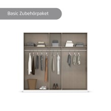 Drehtürenschrank >Alba< in alpinweiß, Holzwerkstoff - 226x197x54cm (BxHxT)