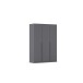 Drehtürenschrank >Alba< inkl. Inneneinteilung, grau metallic - 136x197x54cm (BxHxT)