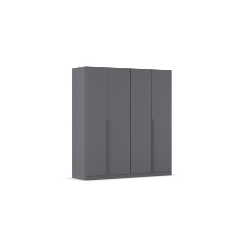 Drehtürenschrank >Alba< inkl. Inneneinteilung, grau metallic - 181x197x54cm (BxHxT)