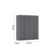 Drehtürenschrank >Alba< inkl. Inneneinteilung, grau metallic - 181x197x54cm (BxHxT)