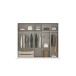 Drehtürenschrank >Alba< inkl. Inneneinteilung, grau metallic - 226x197x54cm (BxHxT)