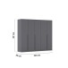 Drehtürenschrank >Alba< inkl. Inneneinteilung, grau metallic - 226x197x54cm (BxHxT)