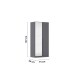 Drehtürenschrank >Alba< inkl. 2 Schubladen, grau metallic / Spiegel - 91x197x54 (BxHxT)