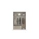 Drehtürenschrank >Alba< inkl. Schubladen, Spiegel / grau metallic - 136x197x54 (BxHxT)