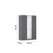 Drehtürenschrank >Alba< inkl. Schubladen, Spiegel / grau metallic - 136x197x54 (BxHxT)