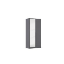 Drehtürenschrank >Alba< in grau metallic /...