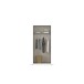 Drehtürenschrank >Alba< in grau metallic / Spiegel - 91x197x56 (BxHxT)