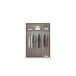 Drehtürenschrank >Alba< in grau metallic / Spiegel - 136x197x56 (BxHxT)