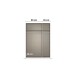 Drehtürenschrank >Alba< in grau metallic / Spiegel - 136x197x56 (BxHxT)