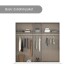 Drehtürenschrank >Alba< in grau metallic / Spiegel - 226x197x54 (BxHxT)