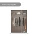 Drehtürenschrank >Alba< in grau metallic, Holzwerkstoff - 136x197x54cm (BxHxT)
