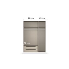 Drehtürenschrank >Alba< inkl. Schubladen, Eiche Artisan Dekor - 136x197x54 (BxHxT)