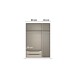 Drehtürenschrank >Alba< inkl. Schubladen, Eiche Artisan Dekor - 136x197x54 (BxHxT)