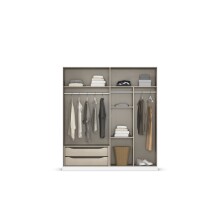 Drehtürenschrank >Alba< inkl. Schubladen, Eiche Artisan Dekor - 181x197x54 (BxHxT)