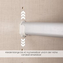 Drehtürenschrank >Alba< inkl. Einteilung, Eiche Artisan Dekor / Spiegel - 226x197x54 (BxHxT)