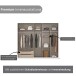 Drehtürenschrank >Alba< inkl. Einteilung, Eiche Artisan Dekor / Spiegel - 226x197x54 (BxHxT)