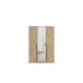 Drehtürenschrank >Alba< in Eiche Artisan Dekor / Spiegel - 136x197x56 (BxHxT)