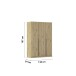 Drehtürenschrank >Alba< in Eiche Artisan Dekor - 136x197x54 (BxHxT)