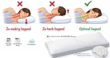 Kopfkissen >Wolkentraum< GEL EFFECT-Schaumstäbchen zum Aufschütteln - 40x80 cm