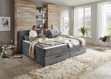 Boxspringbett >SoftNight< inklusive 7-Zonen-TTFK-Matratzen Familienbett 240x200 cm