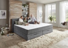 Boxspringbett >SoftNight< inklusive 7-Zonen-TTFK-Matratzen Familienbett 240x200 cm
