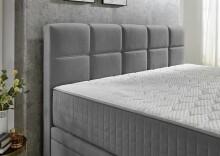 Boxspringbett >TraumZeit< inkl. wendbare 7 Zonen TTFK Matratze & Topper - 180x200 cm anthrazit