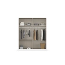 Drehtürenschrank >Koda< in alpinweiß / Atlantic Oak dunkel - 181x210x54 (BxHxT)