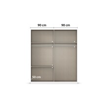 Drehtürenschrank >Koda< in alpinweiß / Atlantic Oak dunkel - 181x210x54 (BxHxT)
