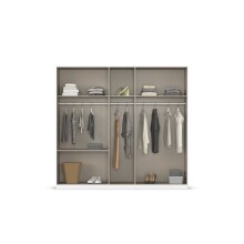 Drehtürenschrank >Koda< in alpinweiß / Atlantic Oak dunkel - 226x210x54 (BxHxT)
