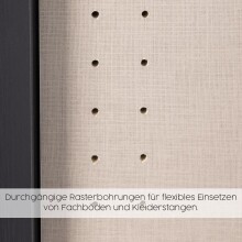 Drehtürenschrank >Koda< in alpinweiß / Atlantic Oak dunkel - 226x210x54 (BxHxT)