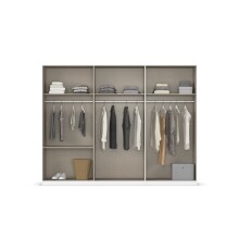 Drehtürenschrank >Koda< in alpinweiß / Atlantic Oak dunkel - 271x210x54 (BxHxT)