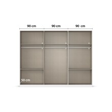 Drehtürenschrank >Koda< in alpinweiß / Atlantic Oak dunkel - 271x210x54 (BxHxT)
