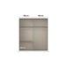 Drehtürenschrank >Koda< in grau metallic / Atlantic Oak dunkel, Holzwerkstoff