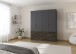 Drehtürenschrank >Koda< in grau metallic / Atlantic Oak dunkel, Holzwerkstoff