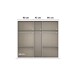 Drehtürenschrank >Koda< in grau metallic / Atlantic Oak dunkel, Holzwerkstoff