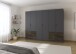 Drehtürenschrank >Koda< in grau metallic / Atlantic Oak dunkel, Holzwerkstoff