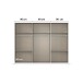 Drehtürenschrank >Koda< in grau metallic / Atlantic Oak dunkel, Holzwerkstoff