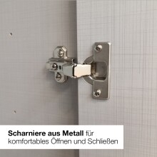 Drehtürenschrank >DIGIT< in SAHARAGRAU / EICHE DEKOR - 180x208x58cm (BxHxT)