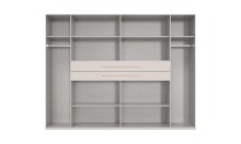 Drehtürenschrank >DIGIT< in SAHARAGRAU + EICHE DEKOR - 270x208x58cm (BxHxT)