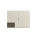 Drehtürenschrank >Koda< in champagner / Atlantic Oak dunkel - 271x210x54 (BxHxT)
