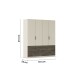 Drehtürenschrank >Koda< in champagner / Atlantic Oak dunkel - 181x210x54 (BxHxT)