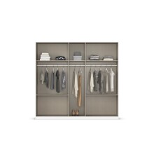 Drehtürenschrank >Koda< in champagner / Atlantic Oak dunkel - 226x210x54 (BxHxT)