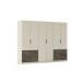 Drehtürenschrank >Koda< in champagner / Atlantic Oak dunkel - 271x210x54 (BxHxT)