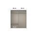 Schwebetürenschrank >Elara< in grau metallic / Spiegel - 181x210x62 (BxHxT)