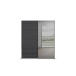 Schwebetürenschrank >Elara< in grau metallic / Grauspiegel - 181x210x62 (BxHxT)