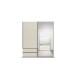 Schwebetürenschrank >Elara< in champagner / Spiegel - 181x210x62 (BxHxT)
