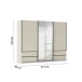 Schwebetürenschrank >Elara< in champagner / Spiegel - 271x210x62 (BxHxT)